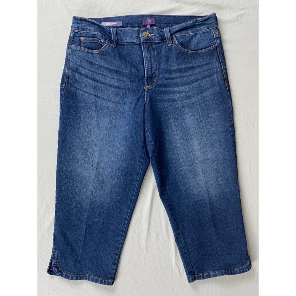 NYDJ Lift/Tuck Ariel Crop Lightweight Stretch Denim Jeans. Women's 12, GUC!!